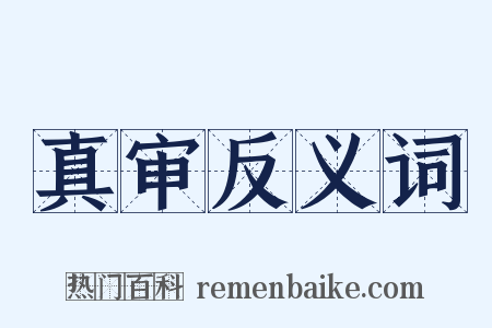 真审反义词是什么意思的图片